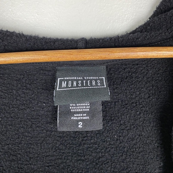 Torrid Universal Monsters Frankenstein Bride Hooded Black Embroidered Cardigan 2 - Picture 14 of 14